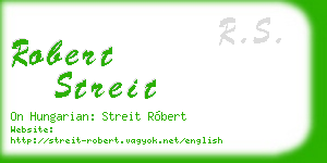 robert streit business card