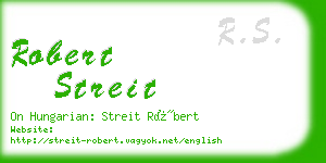 robert streit business card